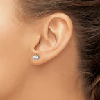 14K White Gold 5/8 ct Certified Lab-Created Diamond VS/SI+ G+, 3-Prong Screw-Back Stud Earrings