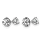 Platinum 3/4 ct Certified Lab-Created Diamond VS+ F+, 3-Prong Screw-Back Stud Earrings