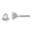 Platinum 1 ct Lab-Created Diamond VS+ F+, 3-Prong Screw-Back Stud Earrings