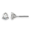 14K White Gold 1 ct Certified Lab-Created Diamond VS/SI+ G+, 3-Prong Screw-Back Stud Earrings