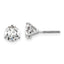 18K White Gold 1 1/2 ct Certified Lab-Created Diamond VS+ F+, 3-Prong Screw-Back Stud Earrings