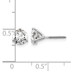 14k 1 1/2 carat Certified Lab Grown Diamond VS/SI+ G+ Round Complete Three Prong Stud Earrings