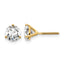 14K Yellow Gold 1 1/2 ct Lab-Created Diamond VS/SI+ G+, 3-Prong Screw-Back Stud Earrings