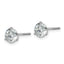 18K White Gold 4 ct Lab-Created Diamond VS+ F+, 3-Prong Screw-Back Stud Earrings
