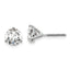 18K White Gold 4 ct Certified Lab-Created Diamond VS+ F+, 3-Prong Screw-Back Stud Earrings