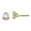 18K Yellow Gold 6 ct Certified Lab-Created Diamond VS+ F+, 3-Prong Screw-Back Stud Earrings