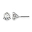 14K White Gold 6 ct Lab-Created Diamond VS/SI+ G+, 3-Prong Screw-Back Stud Earrings