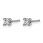 14K White Gold 1/4 ct Lab-Created Diamond VS/SI+ G+, Princess-Cut 4-Prong Stud Earrings