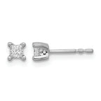 14K White Gold 1/4 ct Lab-Created Diamond VS/SI+ G+, Princess-Cut 4-Prong Stud Earrings