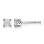 14K White Gold 1/4 ct Lab-Created Diamond VS/SI+ G+, Princess-Cut 4-Prong Stud Earrings