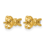14K Yellow Gold 1/4 ct Lab-Created Diamond VS+ F+, Princess-Cut 4-Prong Stud Earrings