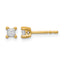14K Yellow Gold 1/4 ct Lab-Created Diamond VS/SI+ G+, Princess-Cut 4-Prong Stud Earrings