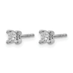 14K White Gold 1/3 ct Lab-Created Diamond VS/SI+ G+, Princess-Cut 4-Prong Stud Earrings