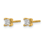 14K Yellow Gold 1/3 ct Lab-Created Diamond VS/SI+ G+, Princess-Cut 4-Prong Stud Earrings