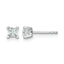 14K White Gold 1/2 ct Certified Lab-Created Diamond VS/SI+ G+, Princess-Cut 4-Prong Stud Earrings