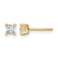14K Yellow Gold 1/2 ct Certified Lab-Created Diamond VS+ F+, Princess-Cut 4-Prong Stud Earrings