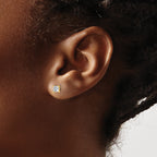 14K Yellow Gold 3/4 ct Lab-Created Diamond VS/SI+ G+, Princess-Cut 4-Prong Stud Earrings