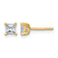 14k 3/4 carat Certified Lab Grown Diamond VS+ F+ Princess Complete Four Prong Stud Earrings