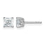 14K White Gold 1 ct Lab-Created Diamond VS+ F+, Princess-Cut 4-Prong Stud Earrings