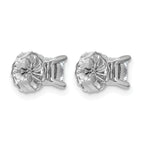14k White Gold 1 1/4 ctw Lab Grown Diamond VS/SI+ G+ Princess 4 Prong Heavy Wt. Stud Earrings