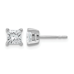 Princess Lab-Grown Diamond Wt. Stud Earrings in 14K White Gold (1 1/4 ct. tw.) - Sophia Jewelers