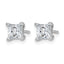 14K White Gold 1 1/2 ct Certified Lab-Created Diamond VS/SI+ G+, Princess-Cut 4-Prong Stud Earrings