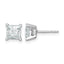 14K White Gold 2 ct Certified Lab-Created Diamond VS/SI+ G+, Princess-Cut 4-Prong Stud Earrings