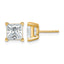 14K Yellow Gold 5 ct Certified Lab-Created Diamond VS/SI+ G+, Princess-Cut 4-Prong Stud Earrings