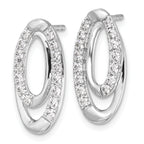 14k White Gold 5/8 carat Lab Grown Diamond VS/SI+ G+ Complete Oval Post Earrings
