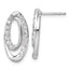 14k White Gold 5/8 carat Lab Grown Diamond VS/SI+ G+ Complete Oval Post Earrings