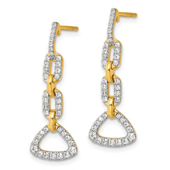 14K Lab Grown Diamond VS/SI+ G+ Fancy Post Dangle Earrings