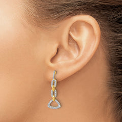 14K Lab Grown Diamond VS/SI+ G+ Fancy Post Dangle Earrings