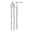 14k White Gold 2 carat Lab Grown Diamond VS/SI+ G+ Complete Dangle Post Earrings