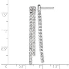 14k White Gold 1 7/8 carat Lab Grown Diamond VS/SI+ G+ Complete Dangle Post Earrings