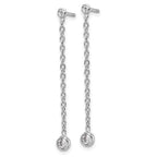 14k White Gold 1/4 carat Lab Grown Diamond VS/SI+ G+ Complete Dangle Post Earrings