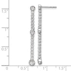 14k White Gold 1 carat Lab Grown Diamond VS/SI+ G+ Complete Dangle Post Earrings