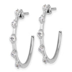 14K White Gold 3/8 ct Lab-Grown Diamond C-Hoop Earrings