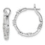 14k White Gold 3/4 carat Lab Grown Diamond VS/SI+ G+ Complete In and Out Hoop Earrings