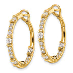 14k 1 1/2 carat Lab Grown Diamond VS/SI+ G+ Complete In and Out Hoop Earrings