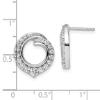 14k White Gold 1 carat Lab Grown Diamond VS/SI+ G+ Circle Post Earrings