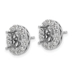14K White Gold 1/2 ct Lab-Created Diamond VS/SI+ G+ Halo Earrings
