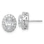 14K White Gold 2 1/2 ct Lab-Created Diamond VS+ F+ Halo Earrings