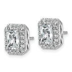 14K White Gold 2 1/2 ct Lab-Created Diamond VS+ F+ Halo Earrings
