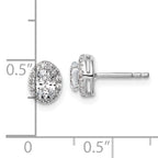 14K White Gold 5/8 ct Lab-Created Diamond VS/SI+ G+ Halo Earrings