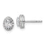 14K White Gold 5/8 ct Lab-Created Diamond VS+ F+ Halo Earrings