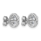 14K White Gold 1 1/4 ct Lab-Created Diamond VS+ F+ Halo Earrings