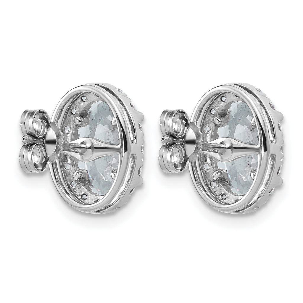 14k White Gold 3 1/2 carat Lab Grown Diamond VS+ F+ Complete Oval Halo Earrings