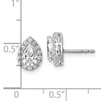 14K White Gold 1/4 ct Lab-Created Diamond VS/SI+ G+ Halo Earrings