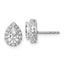14K White Gold 1 1/4 ct Lab-Created Diamond VS/SI+ G+ Pear-Cut Halo Earrings