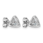 14K White Gold 5/8 ct Lab-Created Diamond VS/SI+ G+ Halo Earrings